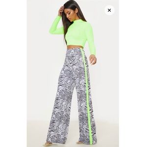 Zebra neon stripe pant
